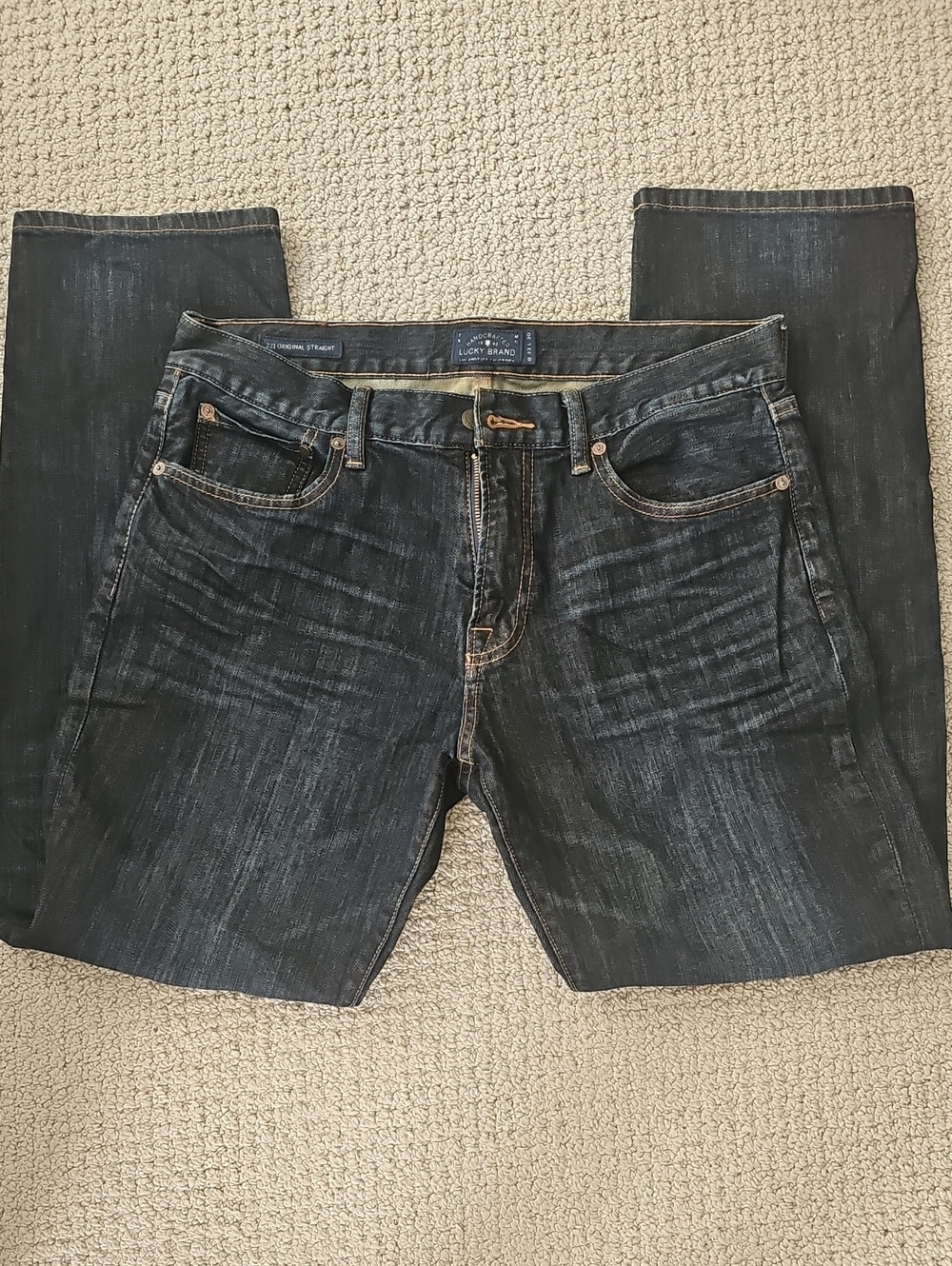 Lucky Brand Men’s 221 Original Straight Faded Jeans 33×30